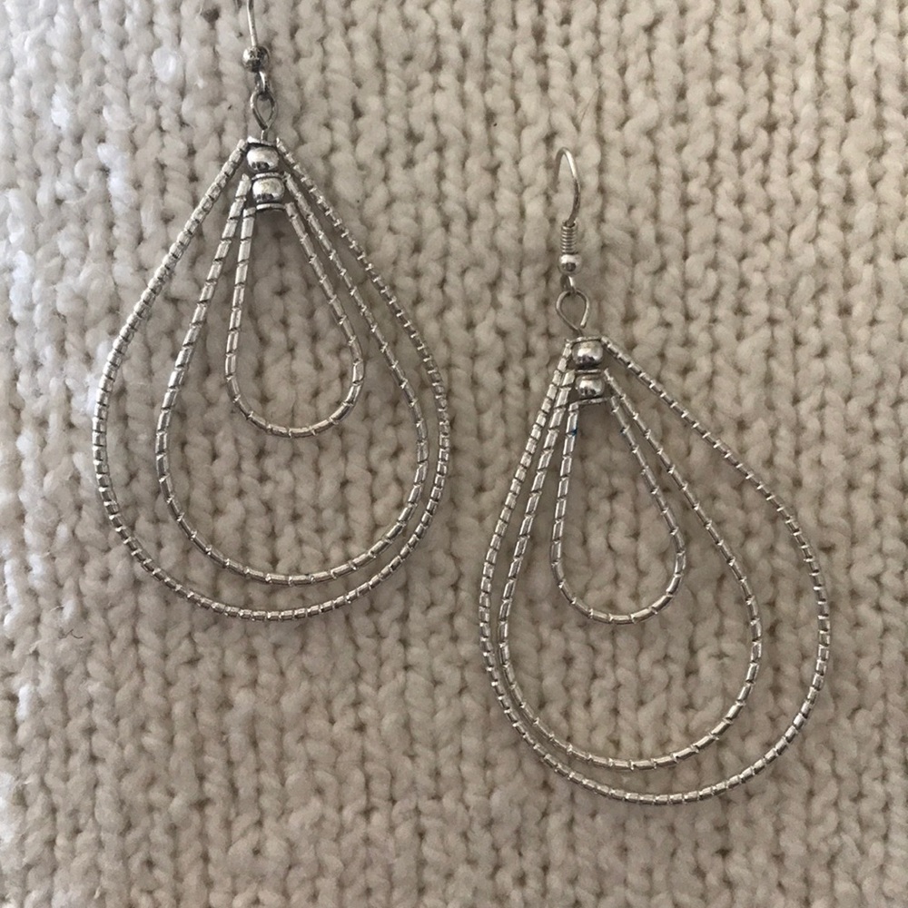 Silver dangle earrings